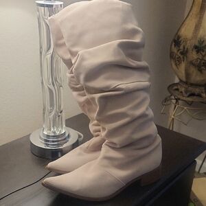 Chinese Laundry Light Pink Slouchy Heeled Boots